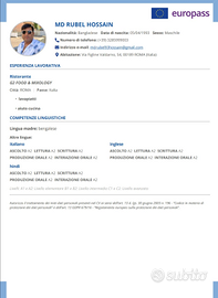 Aiuto cuoco/Lavapiatti