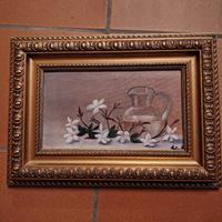 quadro con dipinto olio su tela 