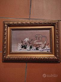 quadro con dipinto olio su tela 