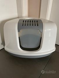 Lettiera coperta angolare per gatti – come nuova