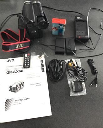 Videocamera JVC,vintage +accessori ,mod.GR-AX 68E