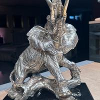 Scultura in argento elefante