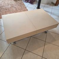 Tavolo Ozzio Box  allungabile in vetro bianco