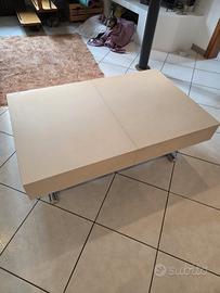 Tavolo Ozzio Box  allungabile in vetro bianco