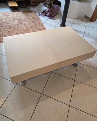Tavolo Ozzio Box  allungabile in vetro bianco