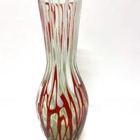 Vaso Murano - Bianco e rosso