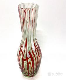 Vaso Murano - Bianco e rosso