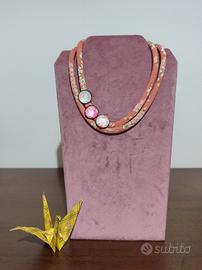 collana tessuto chirimen giapponese 