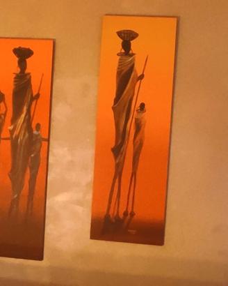 Lampade da muro + quadri + scultura