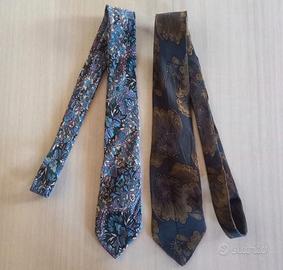 2 Cravatte Vintage LEONARD PARIS Pura Seta Anni 90