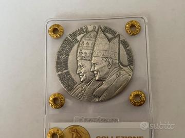 Medaglia Argento Santi Giovanni XXIII Paolo II FDC