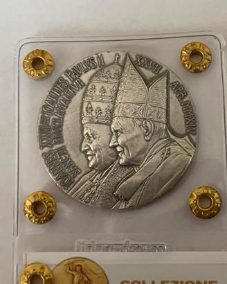 Medaglia Argento Santi Giovanni XXIII Paolo II FDC
