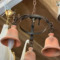 Lampadario artigianale in ferro battuto