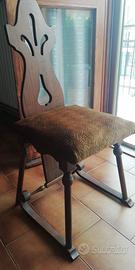 Sedia vintage in legno