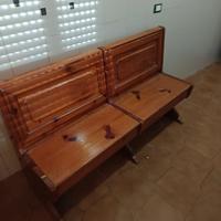 Panca rustica in legno di pino 