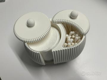 Porta dischetti di cotone e cotton fioc organizer