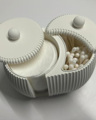 Porta dischetti di cotone e cotton fioc organizer