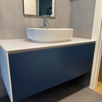 Mobile bagno top vetro + Grohe