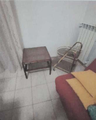 carrello ottone vetro, tavolino