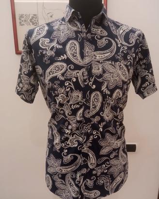 Jack South - Camicia Uomo Fantasia Paisley - Large