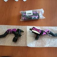 Leve viola per moto e manopole viola 