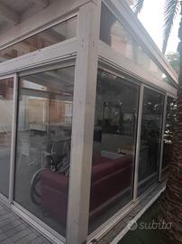 Pergolato/Veranda in legno bianco 