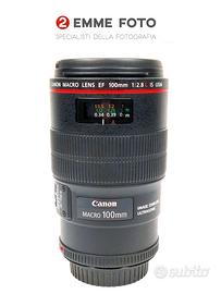 CANON EF 100mm F2,8 MACRO L IS USM - USATO GARANTO