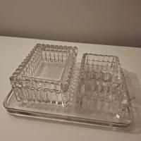 Set da fumo in vetro pressato trasparente 