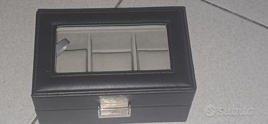 Scatola per orologi a 3 scomparti