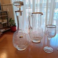 SET Bicchieri, caraffa, bottiglia e vasi