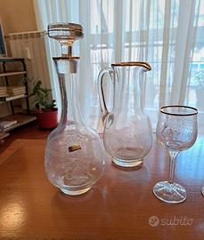 SET Bicchieri, caraffa, bottiglia e vasi