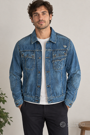 Diesel uomo giacca trucker Denim in jeans leggero