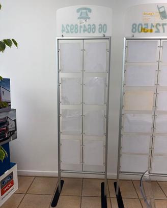 Espositore per annunci da vetrina FLY 8 posti