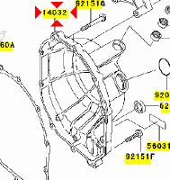 -Coperchio frizione Kawasaki Ninja-ZX6RR 140321540