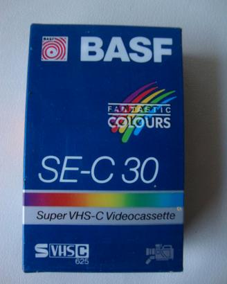 BASF SE-C30 Videocassetta Super VHS. SVHS 625. 