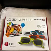 5 x LG Occhiali 3D nuovi con scatola