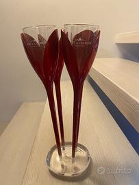 Bicchieri flûte tulipano rosso Moet & Chandon