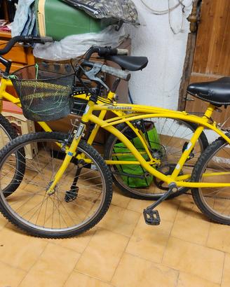 2 city bike Girardengo vintage gialle 1995