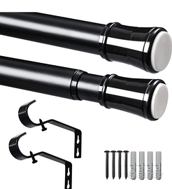 NUOVO Bastone per Tenda 81 a 230 cm Nero, Nessuna 
