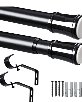 NUOVO Bastone per Tenda 81 a 230 cm Nero, Nessuna 