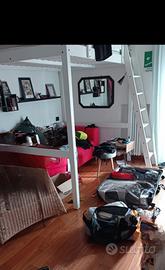 letto soppalco con  divano IKEA