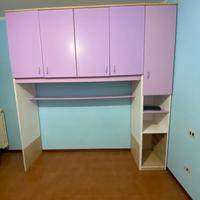 Armadio a ponte rosa