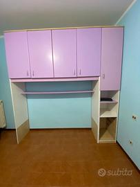 Armadio a ponte rosa