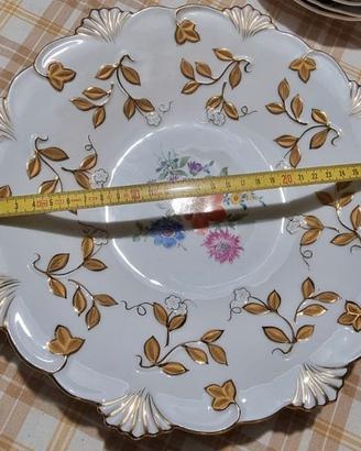 Grande raro piatto ceramica Meissen antico