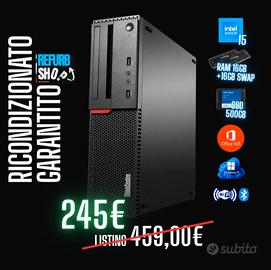 PC Intel i5 500 GB 16+16GB Ram W11 Office 365