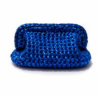 Clutch bag blu metallizzata 