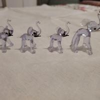 Famiglia elefanti vetro murano