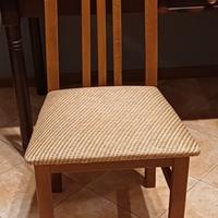 sedia con seduta in tessuto