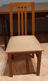 sedia con seduta in tessuto