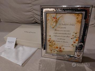 NUOVE Penna e Cornici d'argento VALENTI+scatole